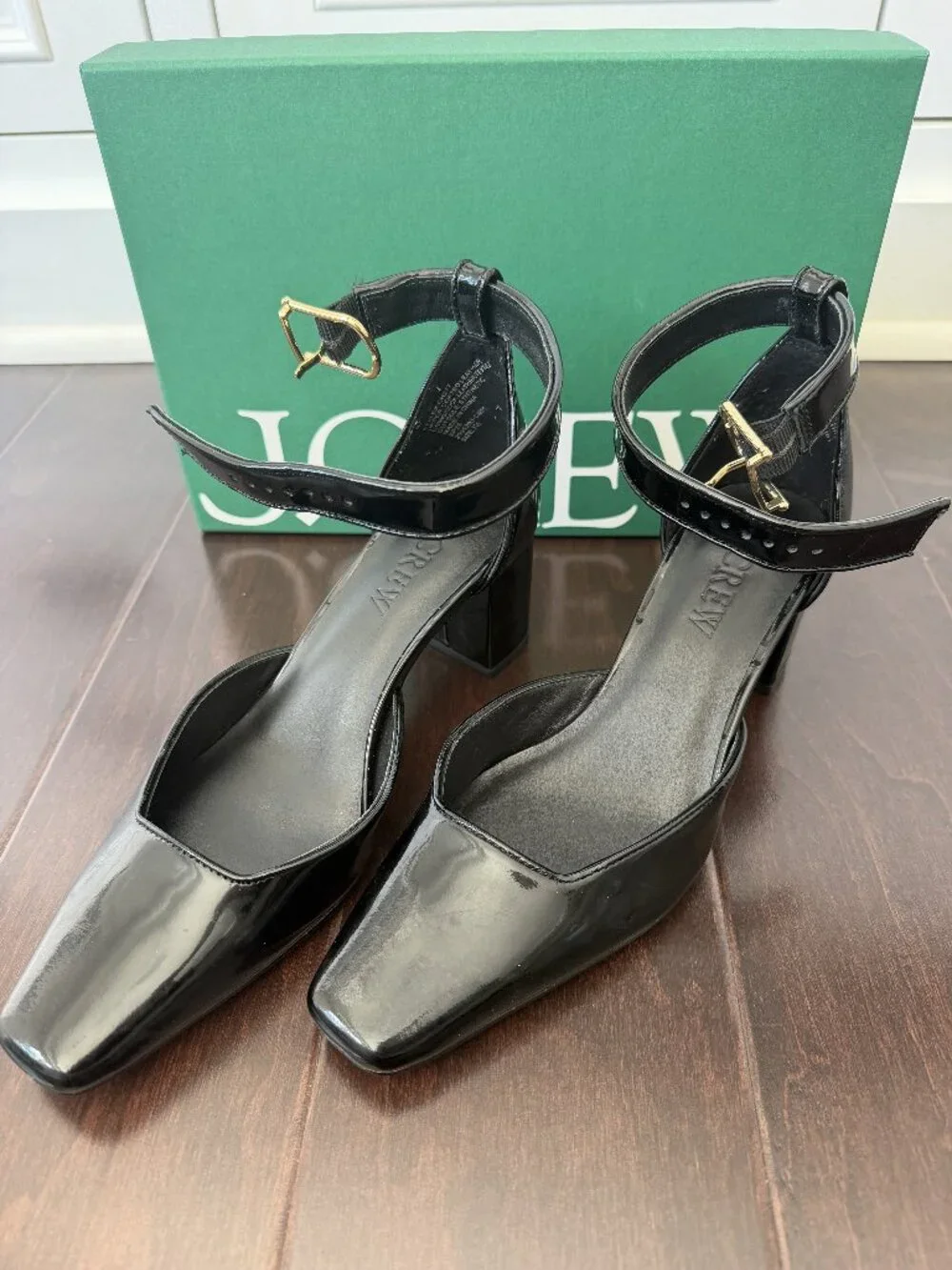 J.CREW Block Heel Pump Patent Leather Heels
